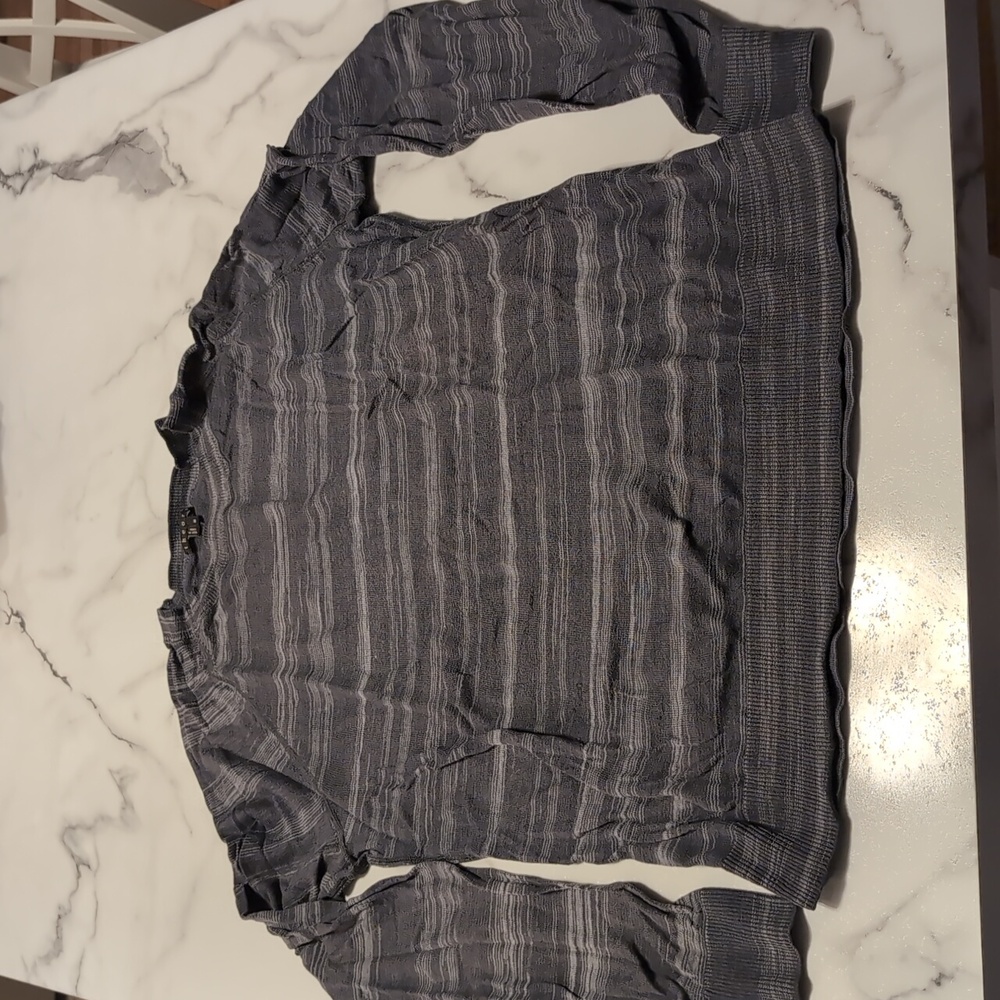 Theory Men's Striped Gray Shirt